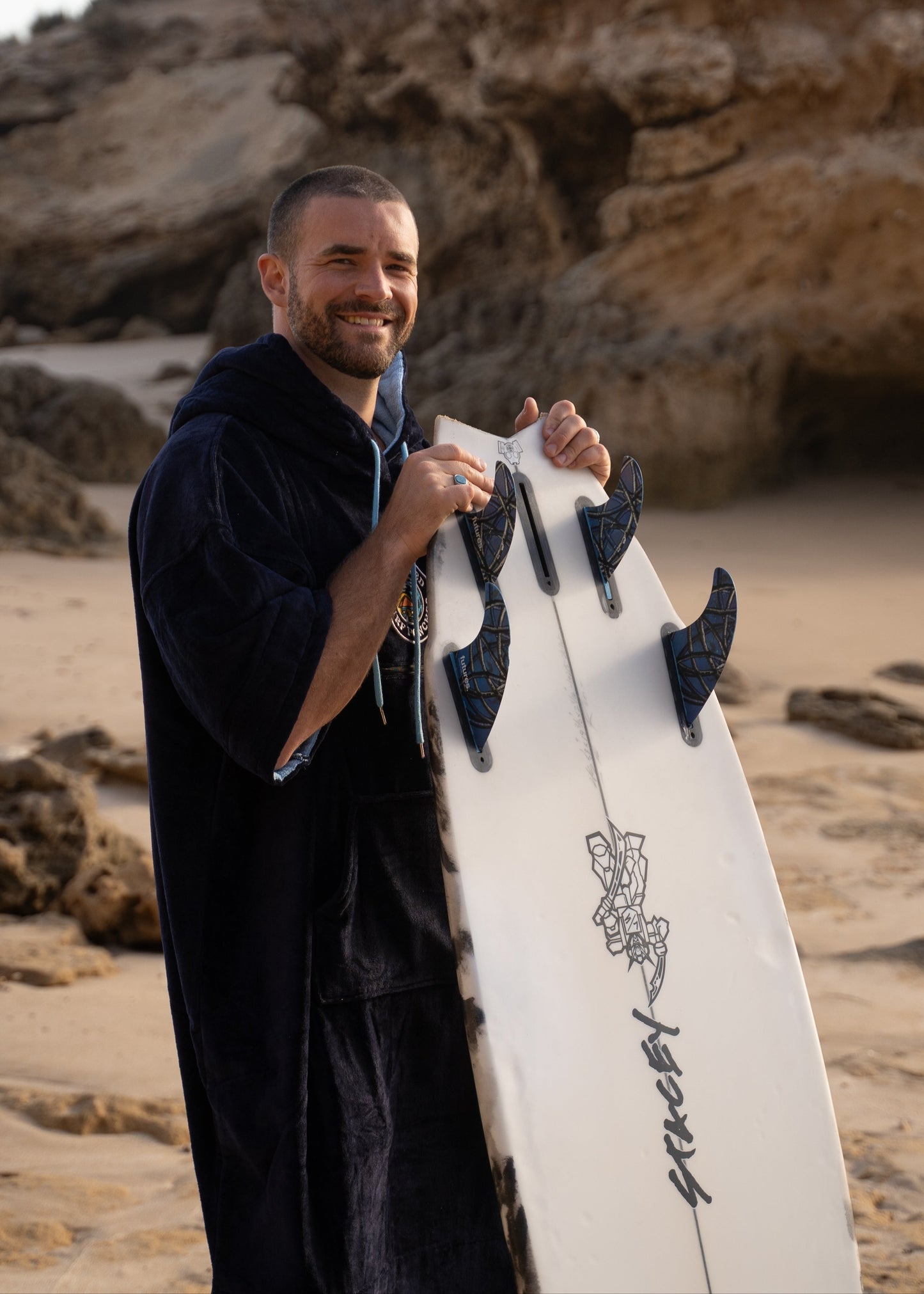 Shacked The Drift Surf Poncho | Navy/ Sky Blue [Unisex]