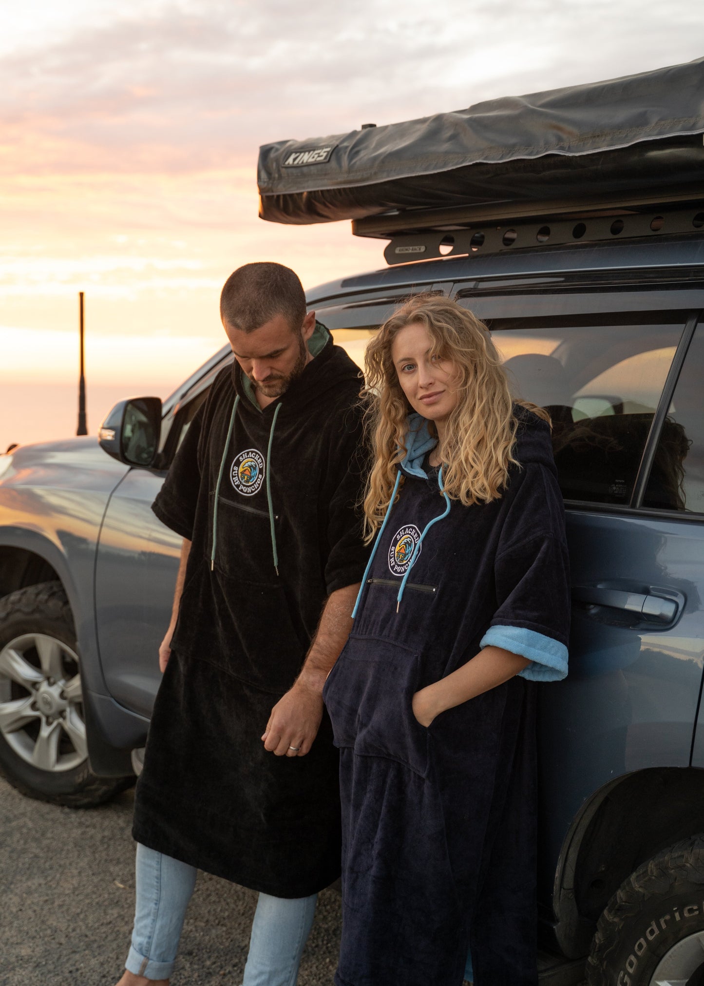 Shacked The Drift Surf Poncho | Navy/ Sky Blue [Unisex]