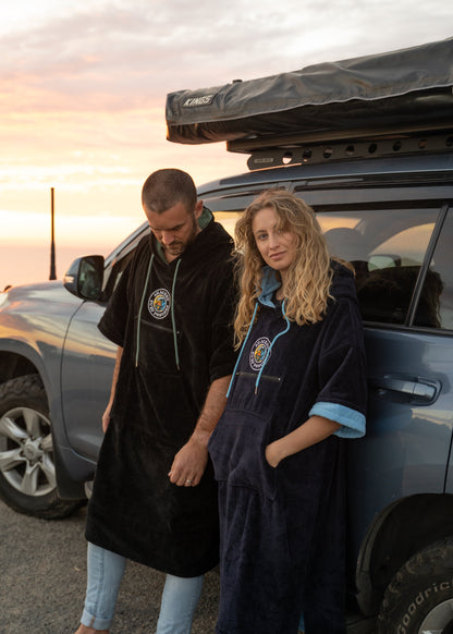 Shacked The Drift Surf Poncho | Navy/ Sky Blue [Unisex]