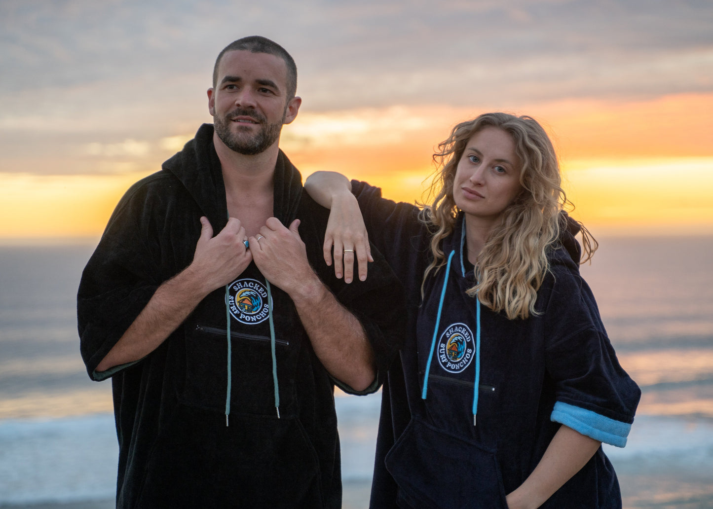 Shacked The Drift Surf Poncho | Navy/ Sky Blue [Unisex]